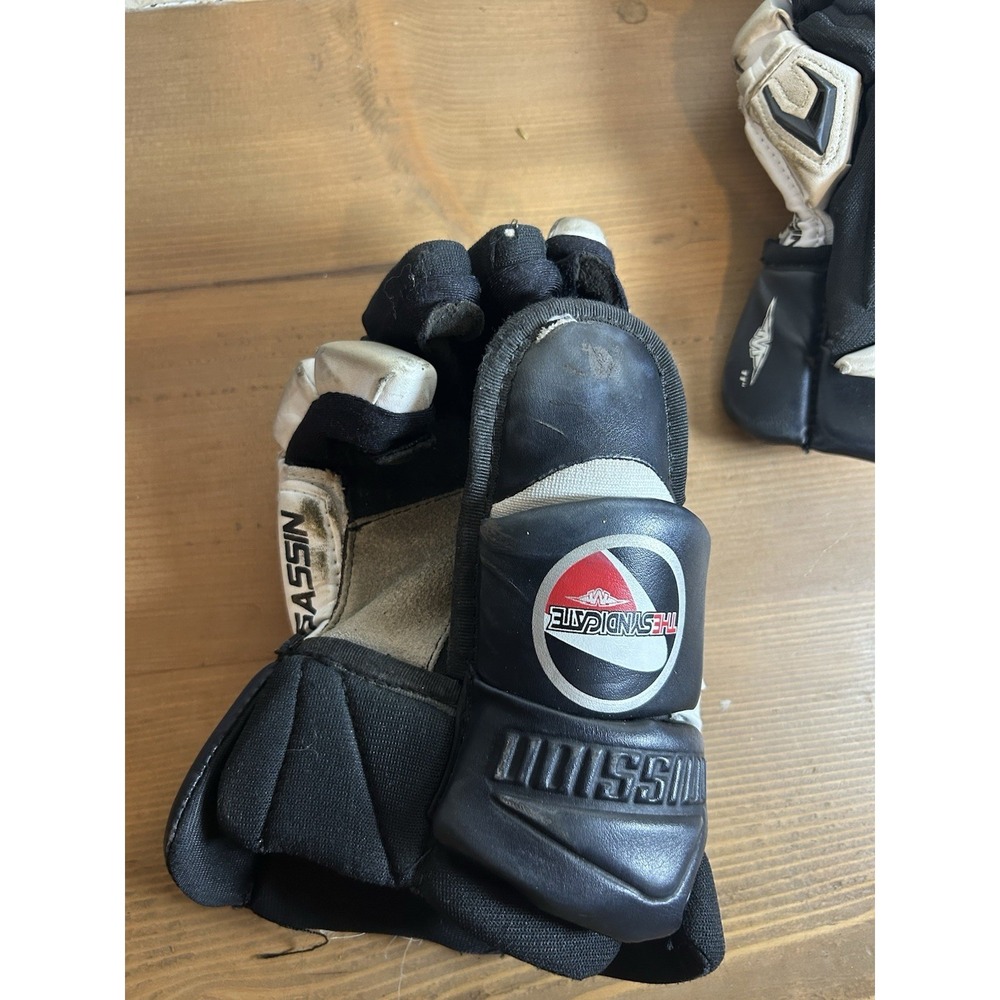 Mission Hockey Gloves The Syndicate Black And‎ White 10in - Picture 5 of 11